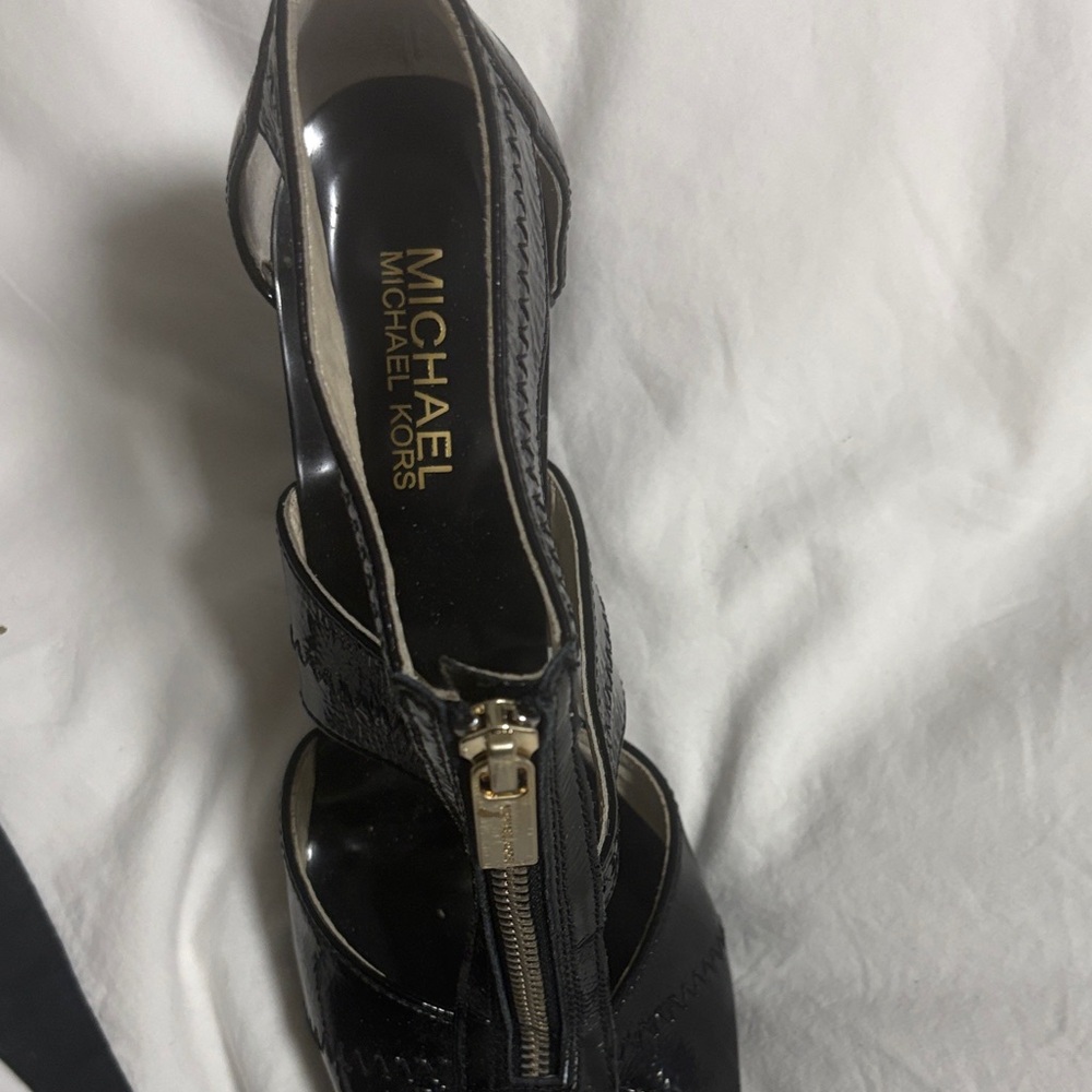 Michael Kors Black Patent Heels - Picture 2 of 9